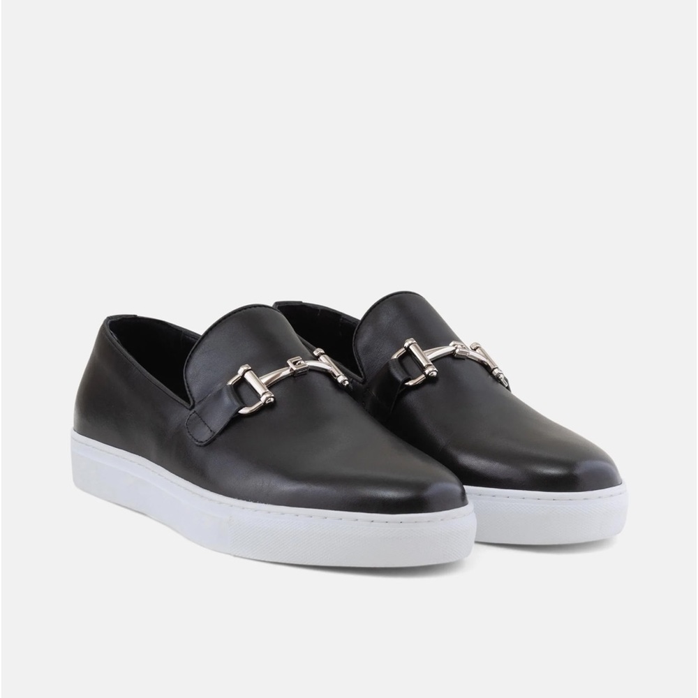 Boardwalk Black Horse-bit Sneakers